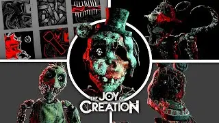 The Joy of Creation - ALL Unused Artworks & Animatronic Models (TJOC: Demo Showcase)