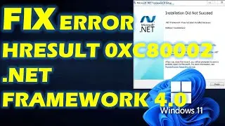 Solved : Problem installing .Net Framework 4.0 (HRESULT 0xc8000222)xx