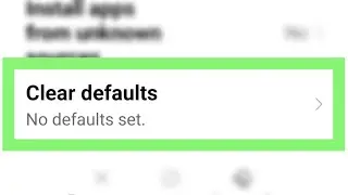 Clear Defaults No Defaults Set ?