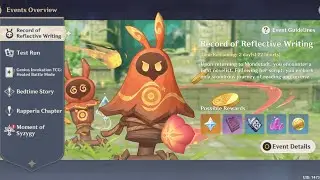 Record of Reflective Writing [guide] ▢ New event - day 1 [GENSHIN IMPACT]