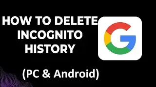 Delete Incognito History | (PC & Android)