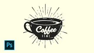 Cara Desain logo Retro Coffee Shop - Photoshop Tutorial Indonesia