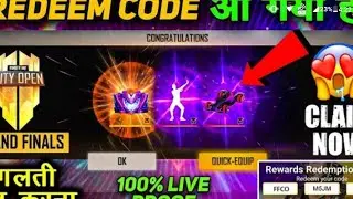 Fire city open redeem code rewards | FFCO 2021 | free fire city open | free emote redeem code