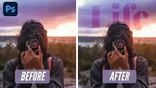 How to place text behind a person / object in Photoshop