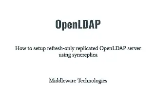 How to setup refresh-only replicated OpenLDAP server using syncreplica