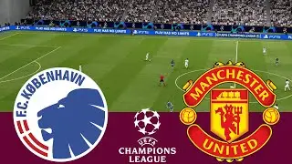 Copenhagen vs Manchester United 4-3 Champions League 23/24 - VideoGame Simulation Pes 2021