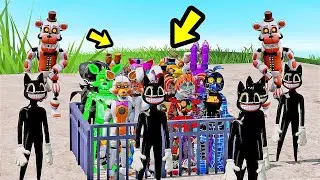 MOLTEN FREDDY PODE SALVAR OS ANIMATYRONICS DO NOVO CARTOON CAT? | GTA V Five Nights at Freddy's