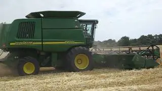 Комбайн John Deere 9760 STS ротор уборка ячменя.harvester John Deere cleaning barley