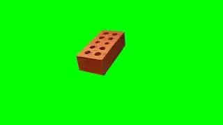 Falling down Brick #copyrightfree #greenscreen #chromakey