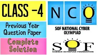 National Cyber Olympiad Class 4 | SOF NCO Solved Question Paper for Grade 4 