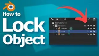 How to lock object from selection in Blender