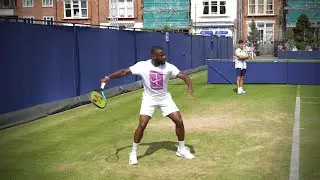 Frances Tiafoe Forehand Slow Motion - Modern ATP Forehand Technique in Tennis