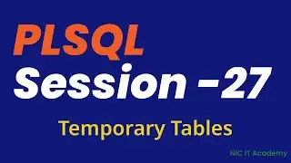 Oracle PL/SQL Tutorial Day -27 ✅ Temporary tables in PLSQL✅