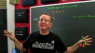 Find an Equation of a Line Using the Y=mx+b Method given a Slope and Point.  2 examples are given.