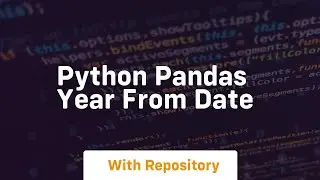 python pandas year from date