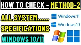 How to Check Computer Specifications in Windows 10/11 | DXDIAG | Method-2