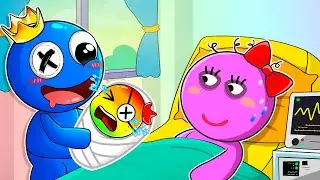 Congratulations On The Arrival Of Blue Family New Beautiful Baby Rainbow - Rainbow Friends Animation