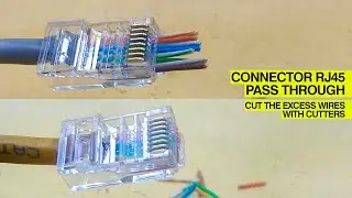 How to cut end excess cables RJ45 Pass Through connector