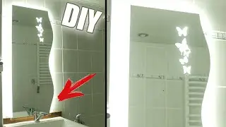 УДИВИТЕЛЬНОЕ ЗЕРКАЛО С ПОДСВЕТКОЙ СВОИМИ РУКАМИ! Очень красиво и практично. Жена оценит!