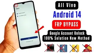 All Vivo Android 14 Frp Unlock/Bypass Without PC 2024 Accessibility Not Working 2024 Gmail ID Unlock