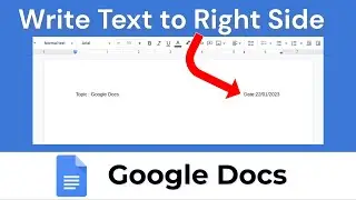 Write on the Right side of a Google Docs