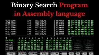 x86 Binary Search Program | Assembly Language Program | 8086 Binary Search Program |