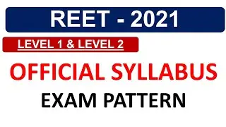 reet 2021 syllabus | reet exam pattern and syllabus | reet syllabus level 2 | reet syllabus level 1