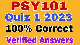 PSY101 Quiz 1 2023 || Psy101 Quiz 1 Fall 2023