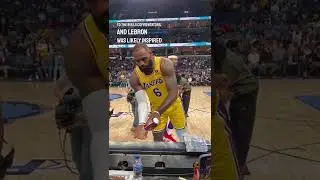 Why does LeBron James throw powder in the air?