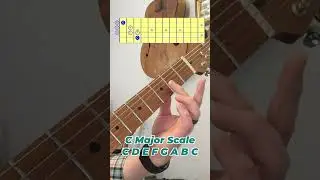 C Major Scale 🎸 #guitarlesson #guitartutorial