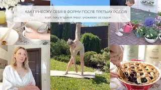 VLOG как я привожу себя в форму после 3 родов, готовлю ягодный пирог, уход за садом