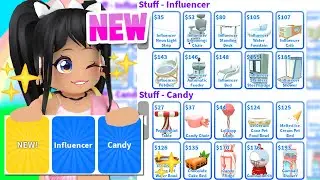 *ITS HERE* INFLUENCER & CANDY FURNITURE in ADOPT ME UPDATE (roblox)