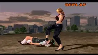 Tekken 3 Nina (black heels) humiliates and tramples Xiaoyu (schoolgirl) in 5 rounds