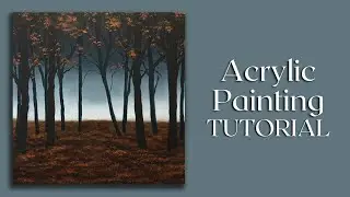 Acrylic Painting Tutorial - Autumn Forest