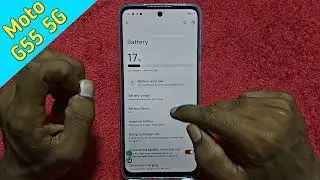 Show battery percentage setting in Moto G55 5G , Moto G55 5G mein battery percentage kaise set karen