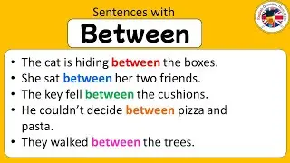 Sentences with Between, Between in a Sentence, Example Sentences about Between #sentences #grammar