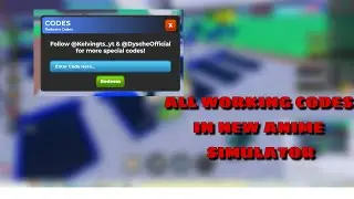 ALL WORKING CODES IN BRAND NEW ANIME SIMULATOR ROBLOX!!