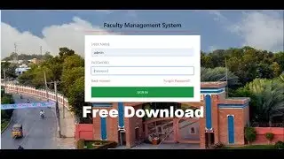 Faculty management system in PHP | Source Code