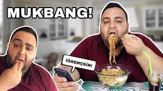 BOL ACILI NOODLE EŞLİĞİNDE KÖTÜ YORUMLARI OKUDUM 😱 MUKBANG!