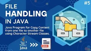 Java Program for Copy Data from one file to another file using Character Stream Classes .