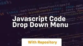 javascript code drop down menu