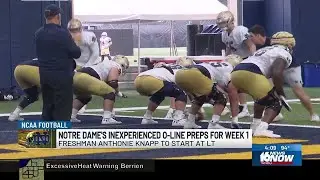 Notre Dame’s inexperienced offensive line preps for week 1 matchup