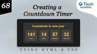 Creating a Countdown Timer with HTML, CSS & JavaScript #75DayUIChallenge #day68