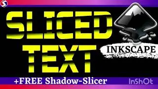 How to Slice Text in Inkscape - Slice Text Effect - Split Text in Inkscape - Split Text Effect