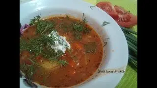 Soup with rice and mash 