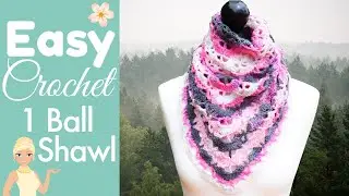 SUPER EASY Cakes & Candles 1 Ball Shawl - Easy Crochet Shawl Tutorials | The Secret Yarnery