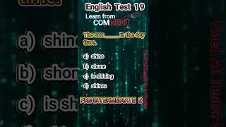 English Pre-Intermediate 2 Test 19      #EnlgishTests #EnglishGrammer