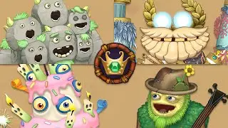 Gold Island -  All Monster Sounds & Animations (My Singing Monsters)