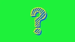 Question mark5  chroma key green screen animation effect