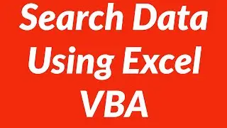 Search Data using VBA